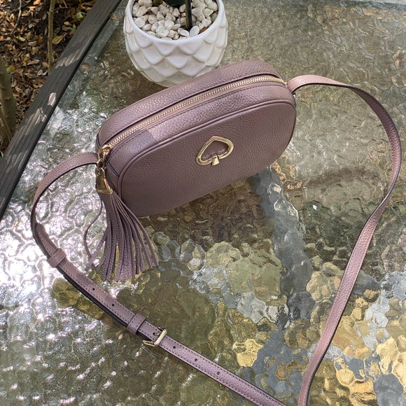 Kate Spade Purple Spade Logo Leather Crossbody - Picture 6 of 16